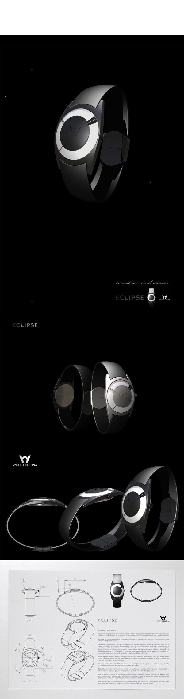 Rellotge Eclipse. Disseny Industrial. oZ, estudi