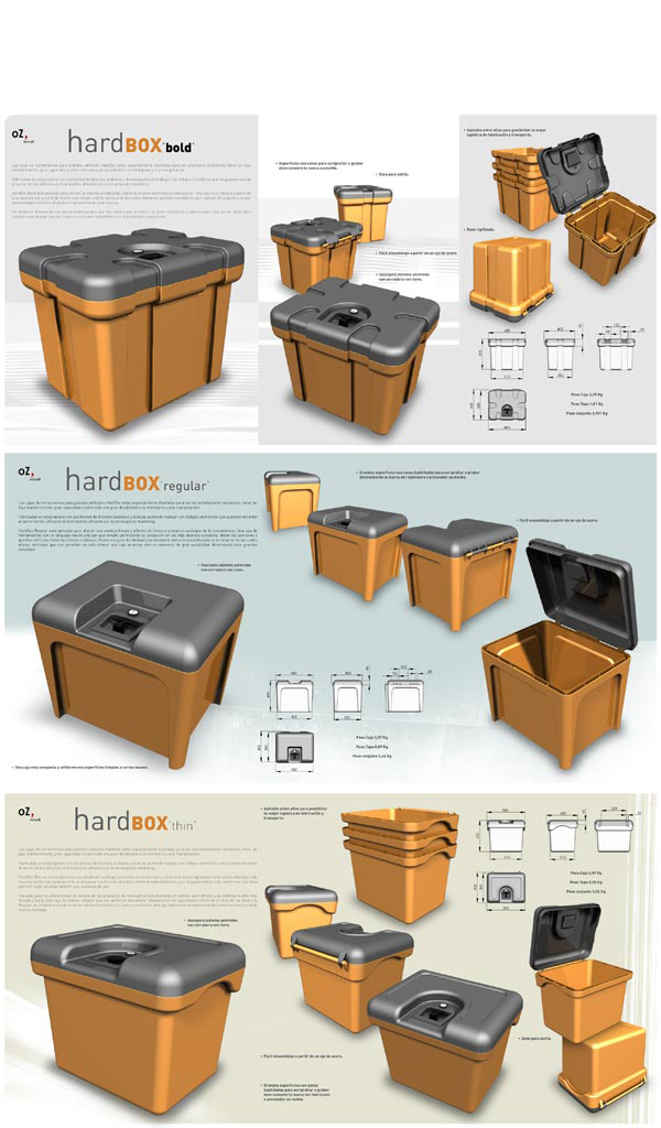 Caixa d'einas Hard Box. Disseny Industrial. oZ, estudi