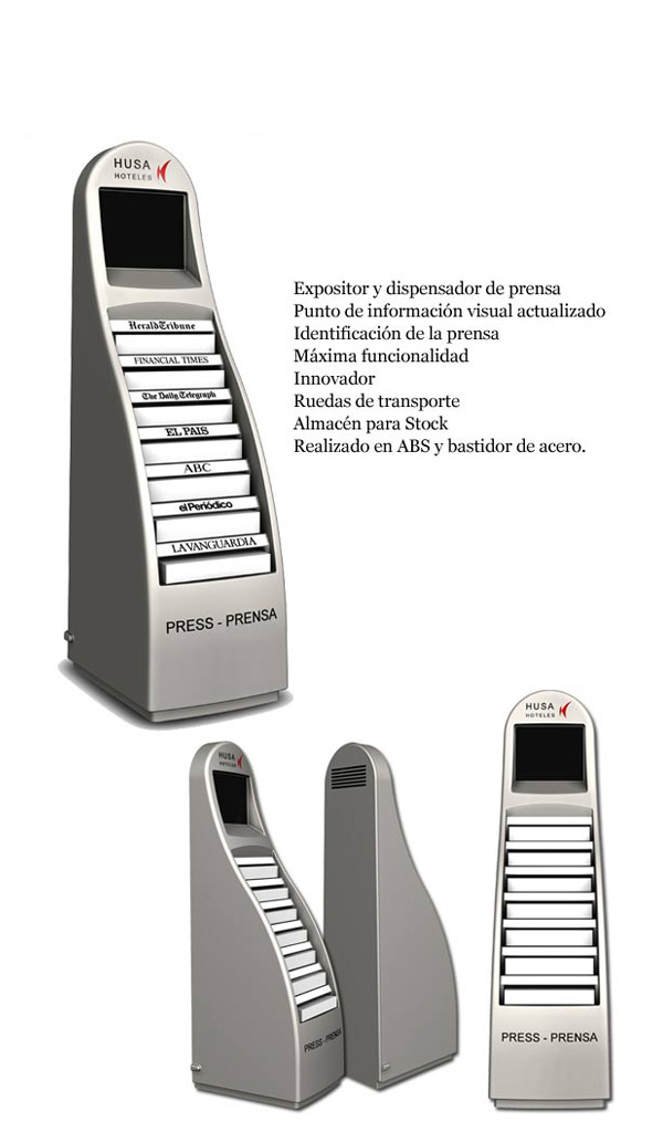 Zigurat expositor. Diseño Industrial